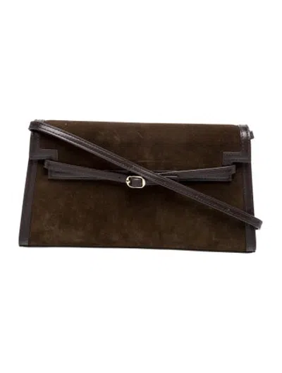 Pre-owned Verafied Suede Shoulder Bag In Brown