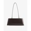 Verafied Womens Chocolate Vera Leather Shoulder Bag In Brown