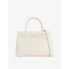 Verafied Womens Book Tote 25 Leather Top-handle Bag Ivory