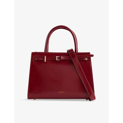 Verafied Womens Maroon Book Suede Tote Bag