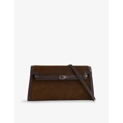 Verafied Womens Truffle Book Suede Tote Bag