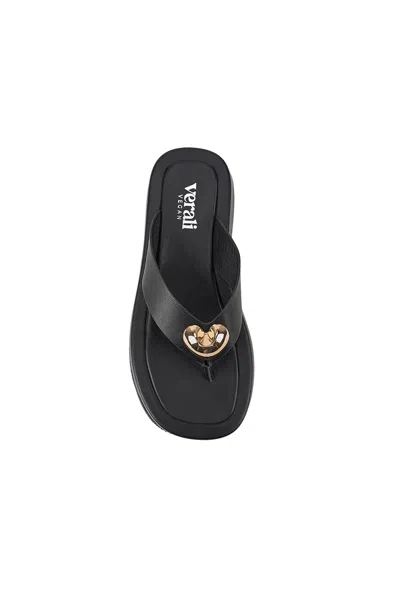 Verali Bosley Platform Thongs In Black