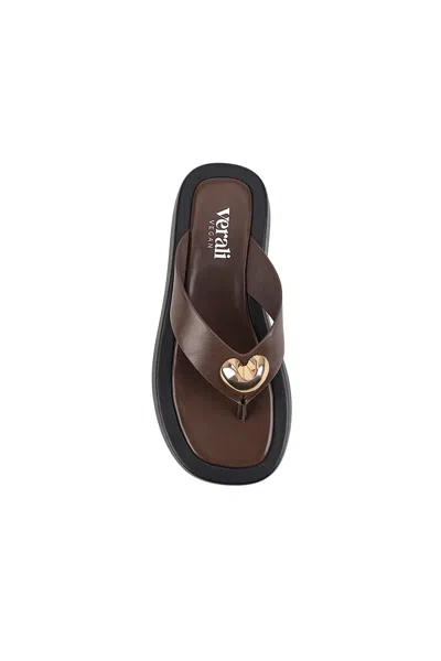 Verali Bosley Platform Thongs In Brown