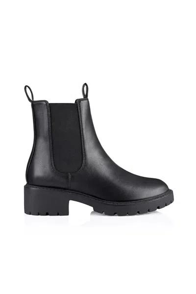 Verali Jace Chelsea Combat Boots In Black