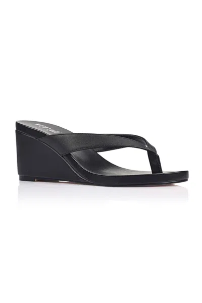 Verali Polly Thong Wedges In Black