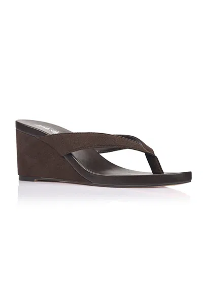 Verali Polly Thong Wedges In Black