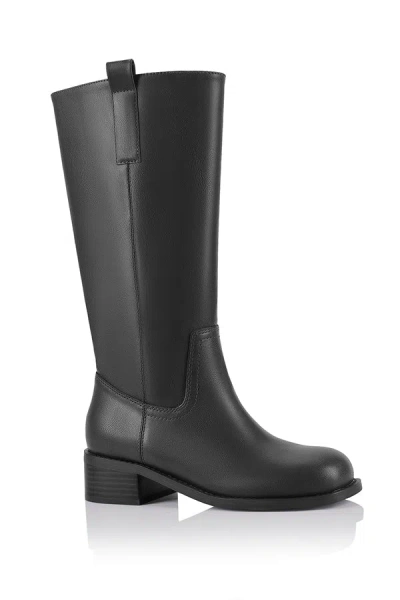 Verali Rogue Knee High Boots In Black