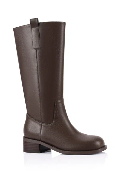 Verali Rogue Knee High Boots In Brown