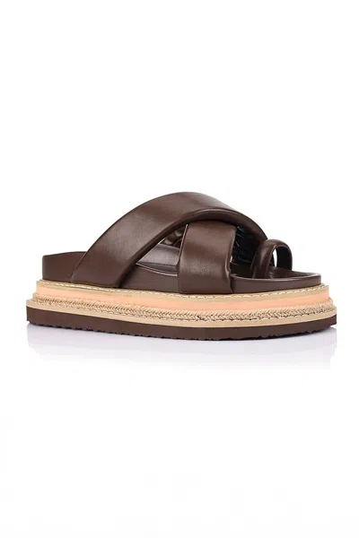 Verali Thelma Flatform Slides In Brown
