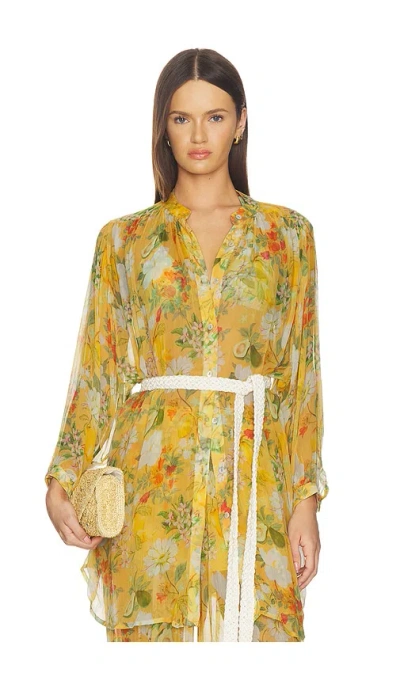 Verandah Boho Mini Shirt Dress In Multi