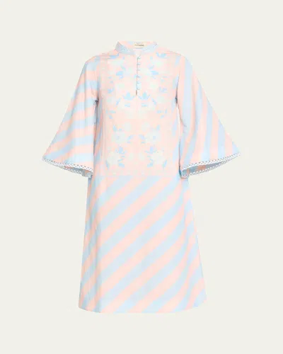 Verandah City Kaftan Midi Dress In Multi