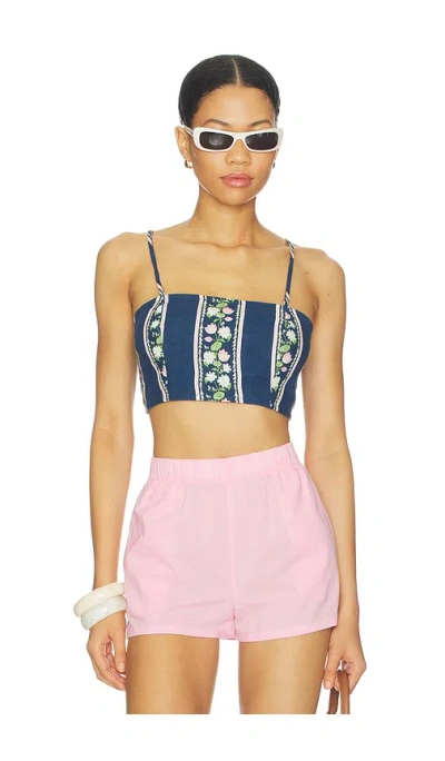 Verandah Cropped Blouse In Black