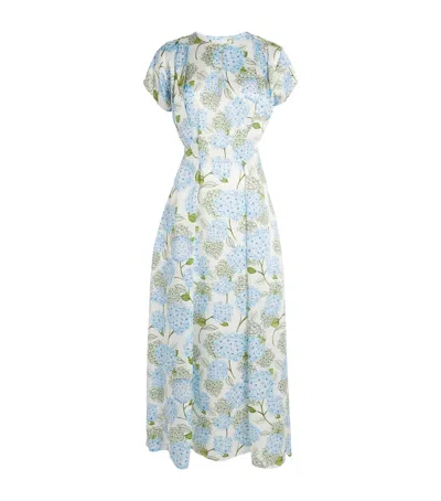 Verandah Hydrangea Maxi Dress In Blue