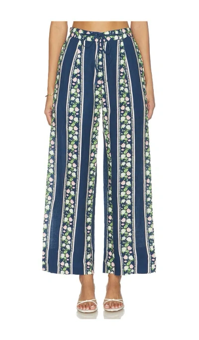 Verandah Linen Lounge Pants In Multi