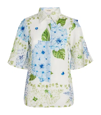 Verandah Linen-cotton Hydrangea Shirt