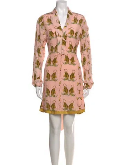 Pre-owned Verandah Printed Mini Dress In Multi