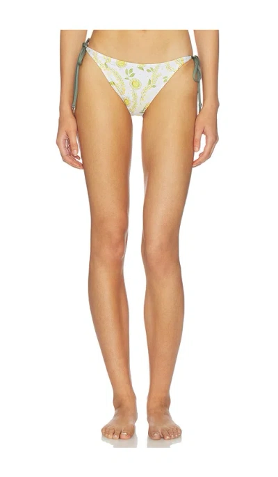 Verandah Reversible String Bikini Bottoms In White