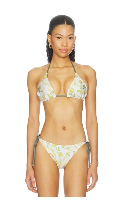 Verandah Reversible Triangle Bikini Top In White