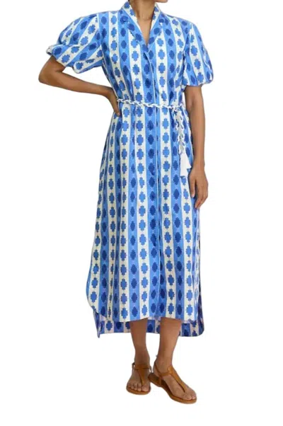 Verandah Stripe Shirt Dress In Blue/white Stripe In Multi