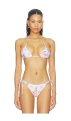 Verandah Triangle Bikini Top In White