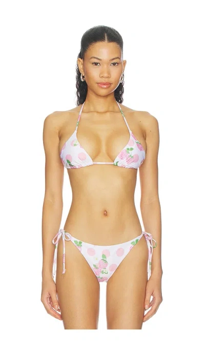 Verandah Triangle Bikini Top In White