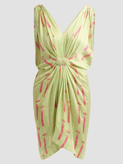 Verandah Women's Ammama Draped Mini Dress In Green
