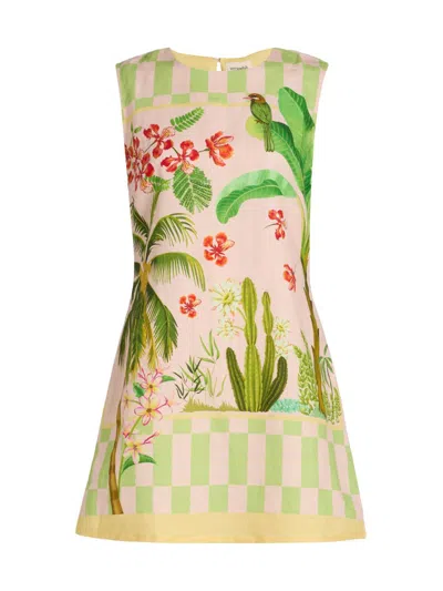 VERANDAH WOMEN'S AMMAMA LINEN-COTTON SHIFT MINIDRESS