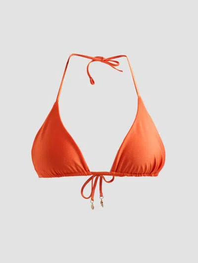 Verandah Women's Ammama Reversible Triangle Bikini Top In Orange