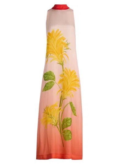 Verandah Women's Ammama Tie-back Ombré Floral Dress In Multi