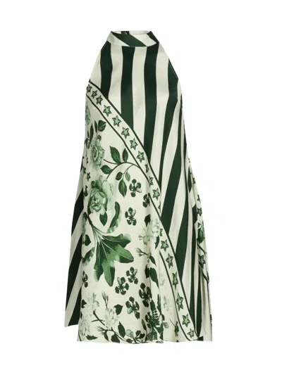 Verandah Women's Pushpanjali Bias Print Minidress