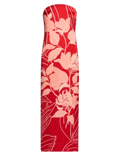 Verandah Women's Pushpanjali Strapless Tulip Linen-blend Gown