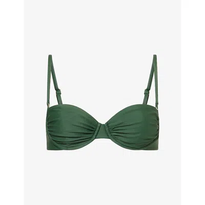 Verandah Womens Emerald Green Corset Bikini Top