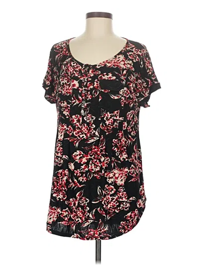 Pre-owned Verarose Short Sleeve Blouse In Black