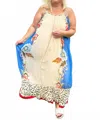 Verb Audra Maxi Dress - Plus In Blue And Beige In Multi
