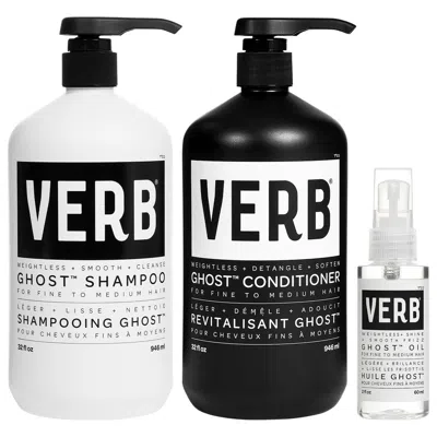 Verb Ghost Shampoo, Conditioner, And Hair Oil Gift Set