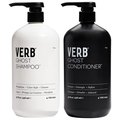 Verb Ghost Weightless Shampoo And Conditioner Jumbo Set For Fine Hair In N,a