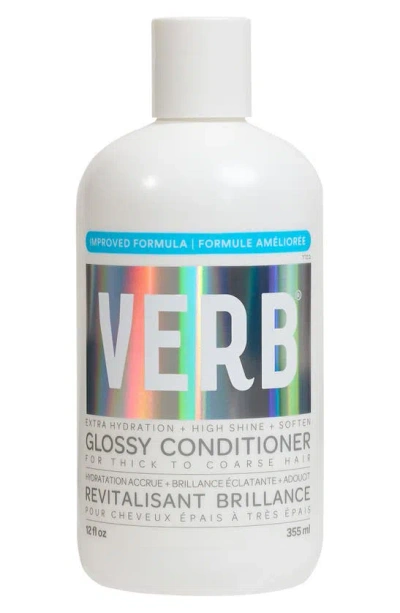 Verb Glossy Extra Hydrating Conditioner For Thick And Coarse Hair 12 oz / 355 ml In White