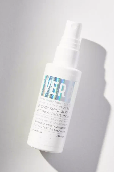 Verb Glossy Shine Spray And Heat Protectant, Travel Size In White