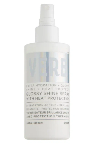 Verb Glossy Shine Spray With Heat Protection, 6 oz In White