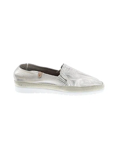 Pre-owned Verbenas Flats In Silver
