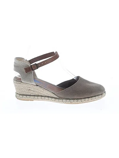 Pre-owned Verbenas Wedges In Brown