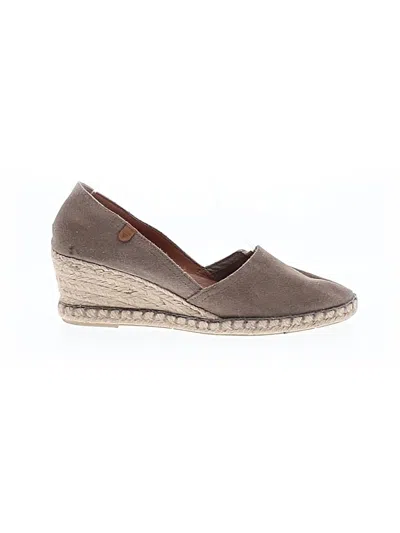 Pre-owned Verbenas Wedges In Gray