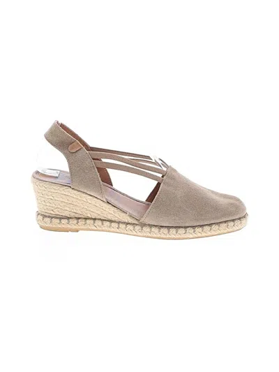 Pre-owned Verbenas Wedges In Tan