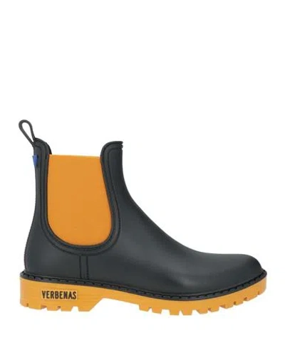 Verbenas Woman Ankle Boots Black Size 9 Rubber In Multi