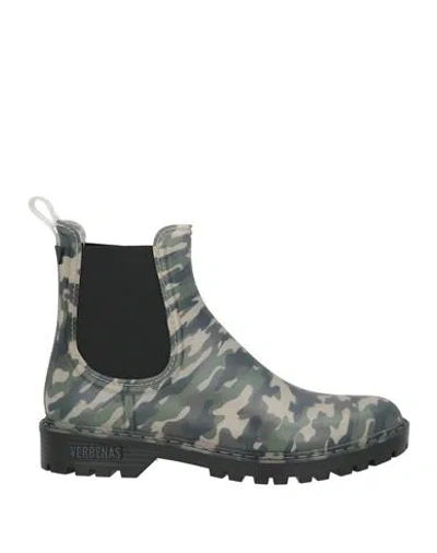 Verbenas Woman Ankle Boots Military Green Size 8 Rubber