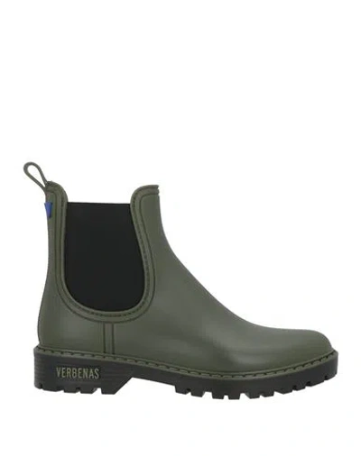 Verbenas Woman Ankle Boots Military Green Size 9 Rubber