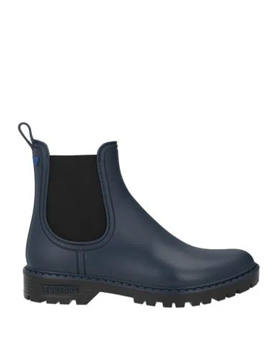 Verbenas Woman Ankle Boots Navy Size 11 Rubber In Blue