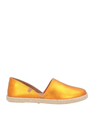 Verbenas Woman Espadrilles Orange Size 7 Leather