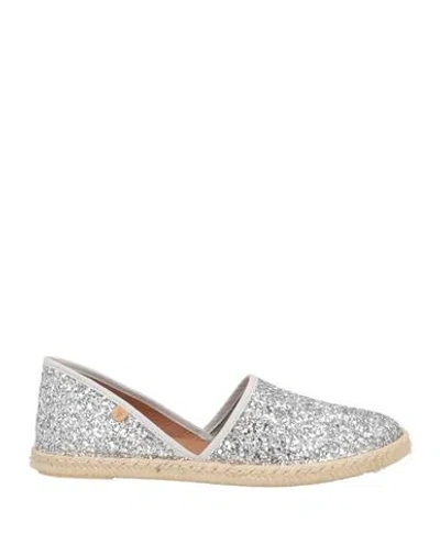 Verbenas Woman Espadrilles Silver Size 7 Textile Fibers
