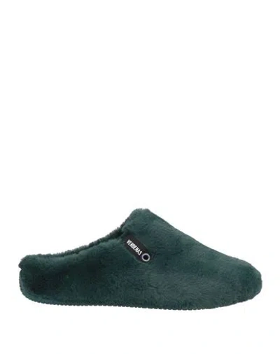 Verbenas Woman House Slipper Deep Teal Size 6 Leather In Green